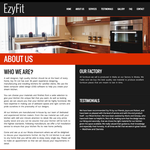 Ezy Fit Wordpress web developer